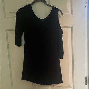 Chic Black Cold Shoulder Top